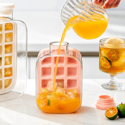 Portable Ice Cube Bottle Water Bottle Ice Tray Fruit Ice Mold Leak Proof Travel Drink Cup Reusable Freezer Bottle