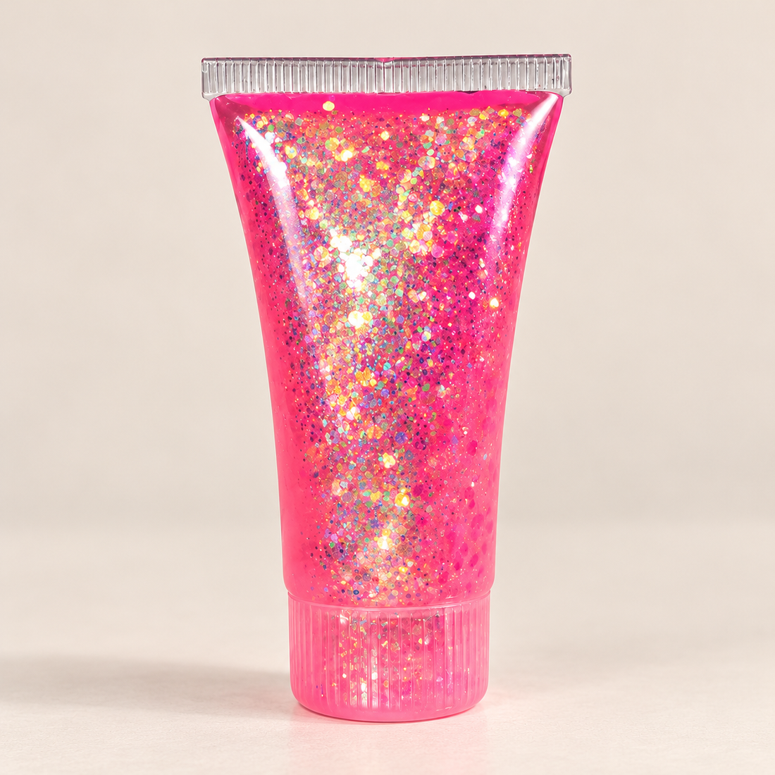 Pink Glitter Tube Hard Squishy Toy