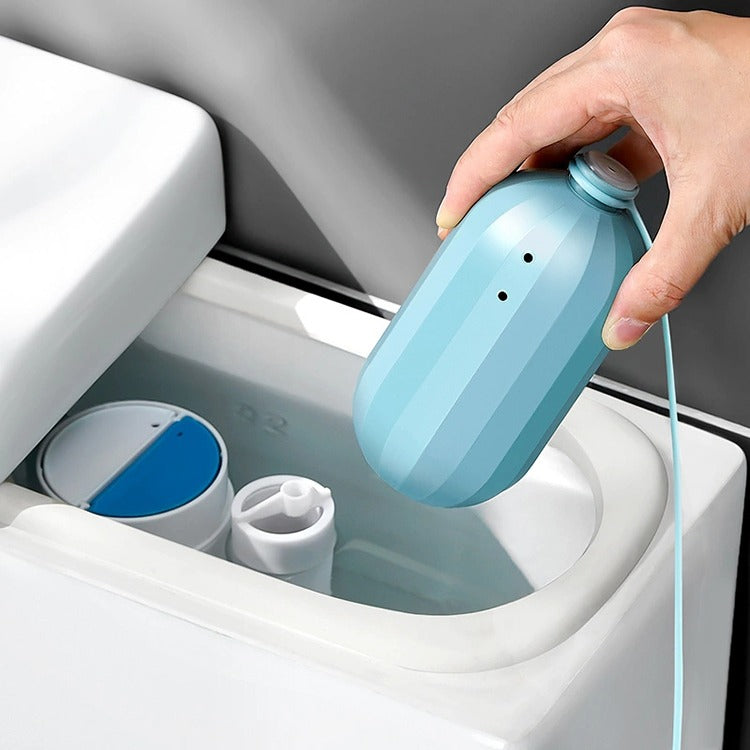 Automatic Toilet Tank Cleaner Magic Bottle Long Lasting Descaling and Stain Removal Cleaning Solution – Blue