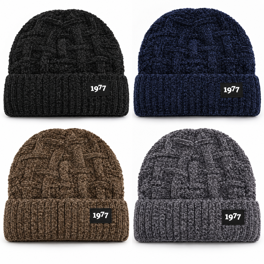 1977 Knitted Winter Beanie Hat