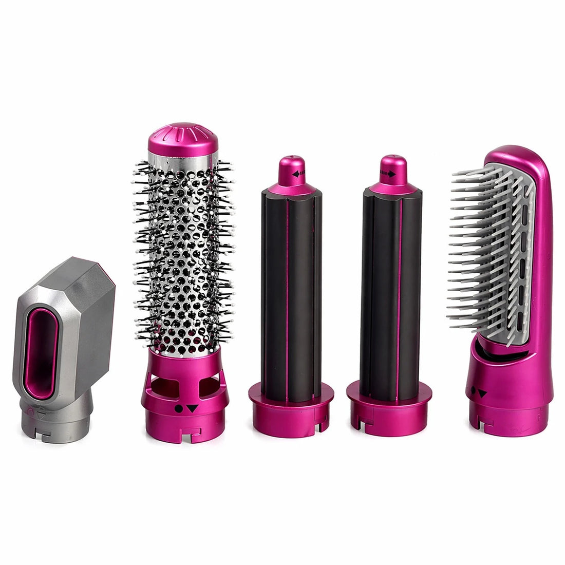 5 in 1 Travel Hair Styler 1000W Hot Air Hair Brush Dryer Curler Straightener Volumizer Multi Styling Tool
