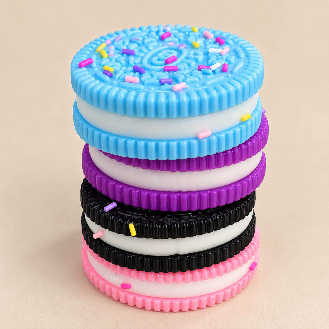 oreo shape Oreo Shaped Squishy Toys Set of 4