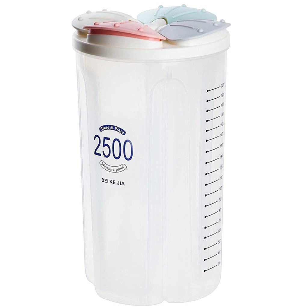 Airtight Food Container 2.5L Transparent Food Storage Box with Tight Seal for Pantry Organization Refrigerator and Daily Use