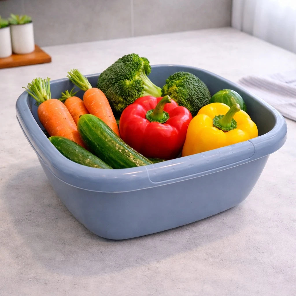 Migros Swiss Made Plastic Multi Purpose Tub 8 Liter Storage Washing Container Kitchen Cleaning Organizer