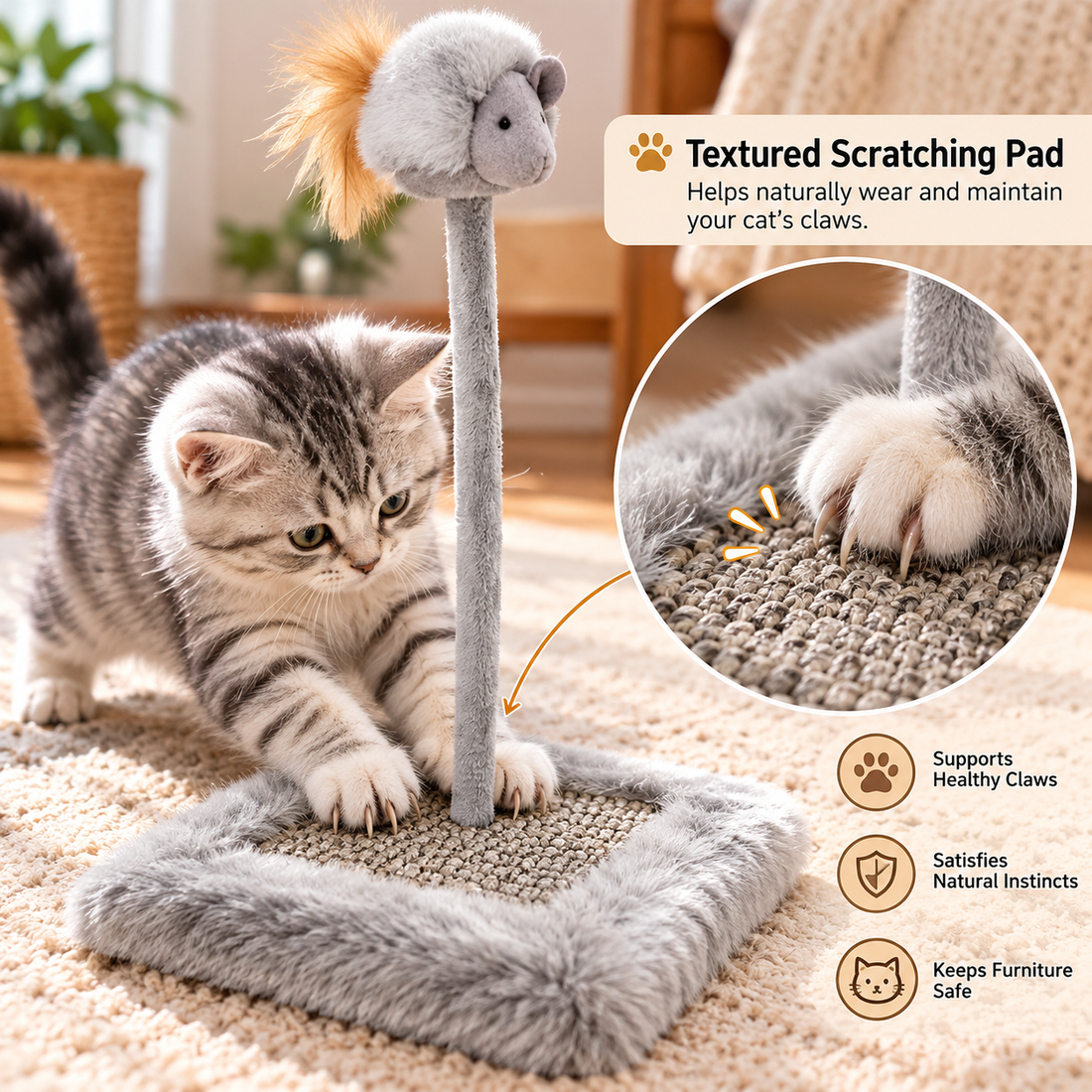 Interactive Cat Scratching Toy