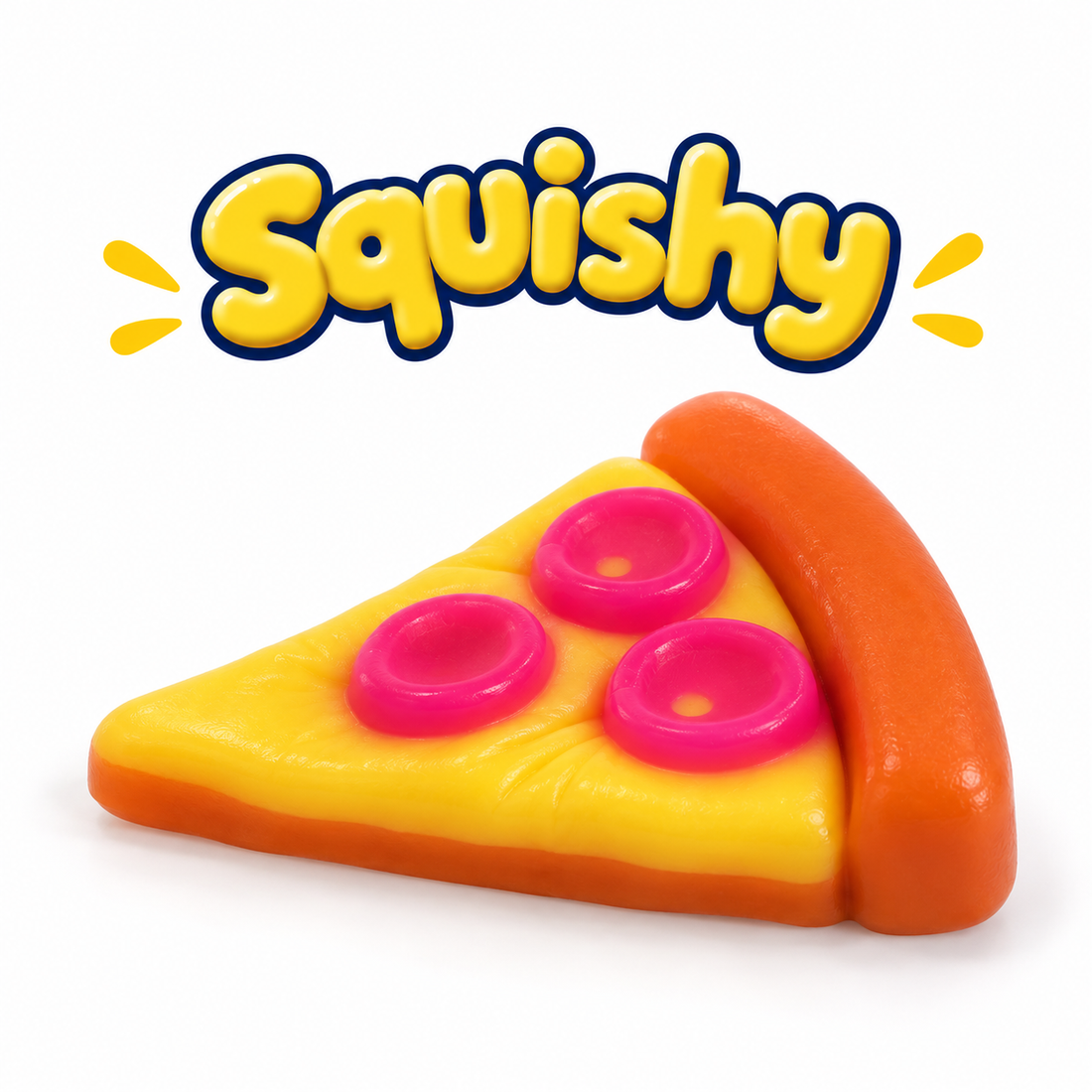 Pizza Slice Shaped Squishy Toy