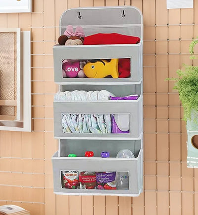 Hanging Storage Organizer with 3 Pockets Wall & Closet Door Storage Rack