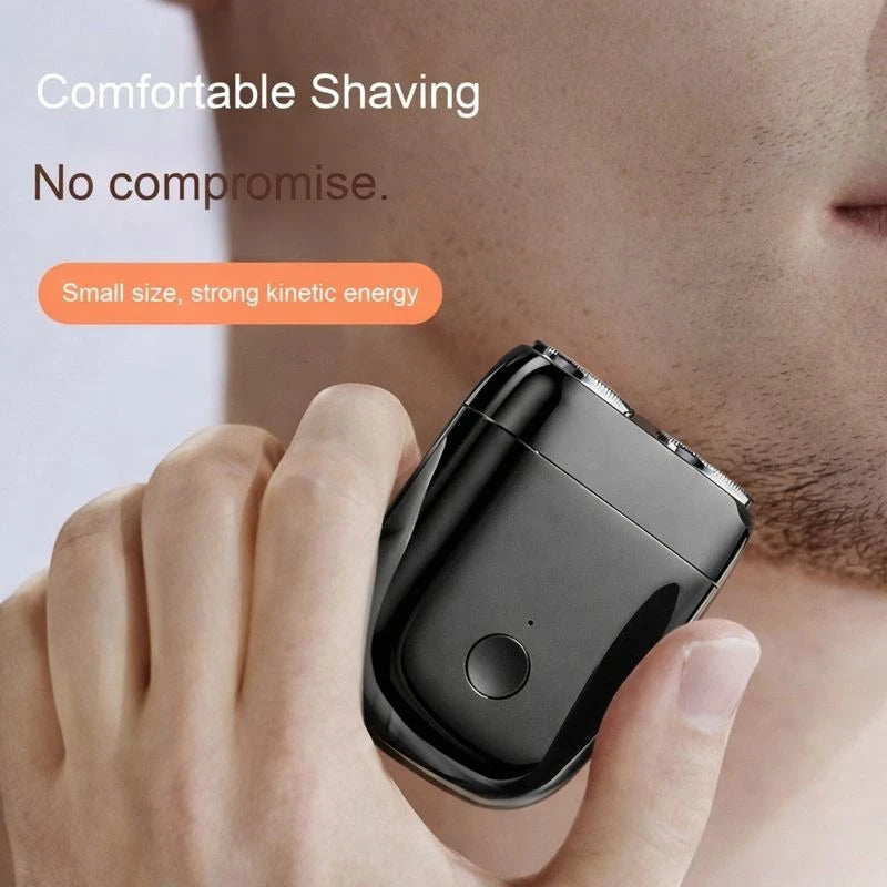 Mini Electric Shaver – Dual Head Magnetic Razor for Face & Travel Use