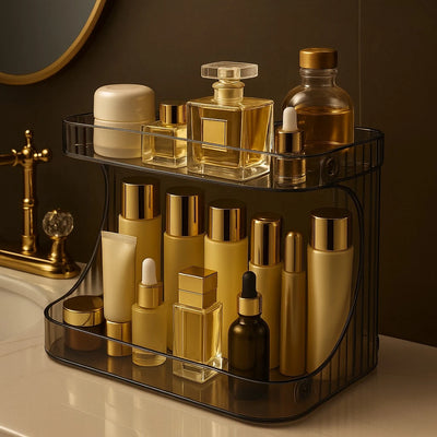 2 Tier Acrylic Makeup Organizer Rack