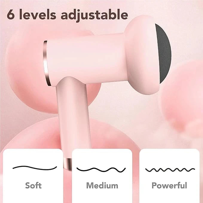 6 Speed Cordless Body Massager with 5 Massage Heads and Rechargeable 1200mAh Battery