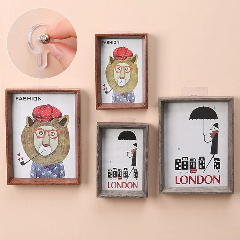 Self Adhesive Wall Screw Hook No Drill Transparent Adhesive Wall Mount Heavy Duty Wall Hanger