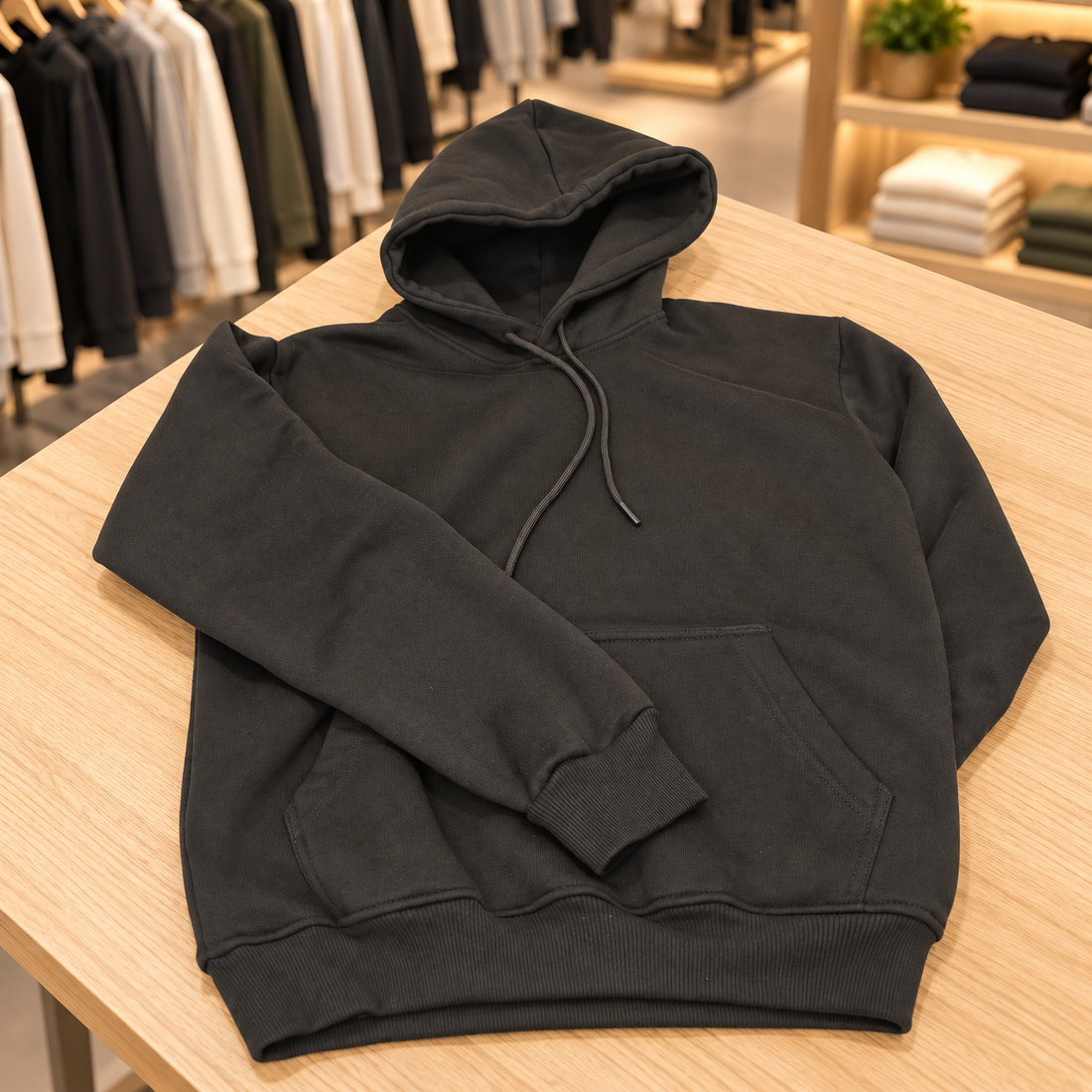 Classic Everyday Black Hoodie