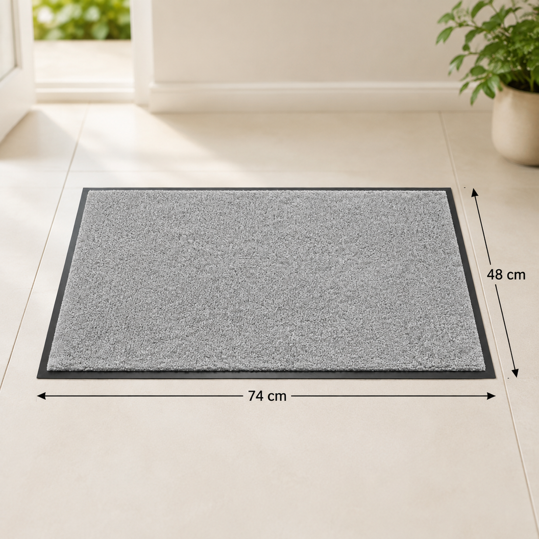 Thin Entrance Door Mat 74×48 cm Non Slip Indoor Outdoor Floor Rug