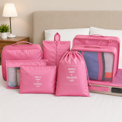 Travel Packing Cubes Luggage Organizer Set 8 Pieces Suitcase Storage Bags