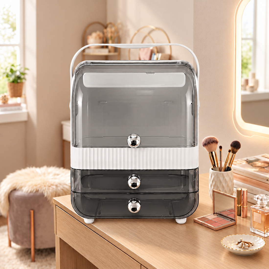 Large Capacity Cosmetic Storage Case
