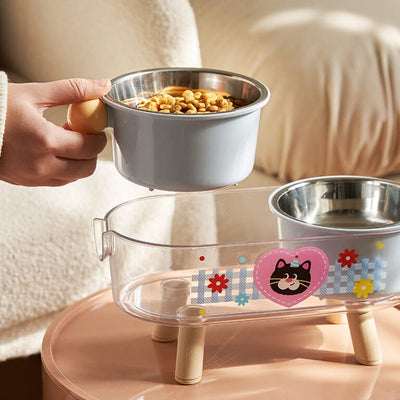 Double Stainless Steel Pet Bowl Set