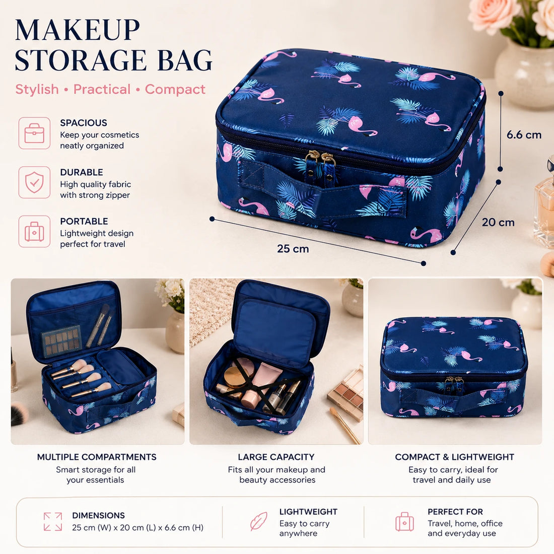 Makeup Storage Bag Travel Cosmetic Organizer Case Portable Toiletry Bag
