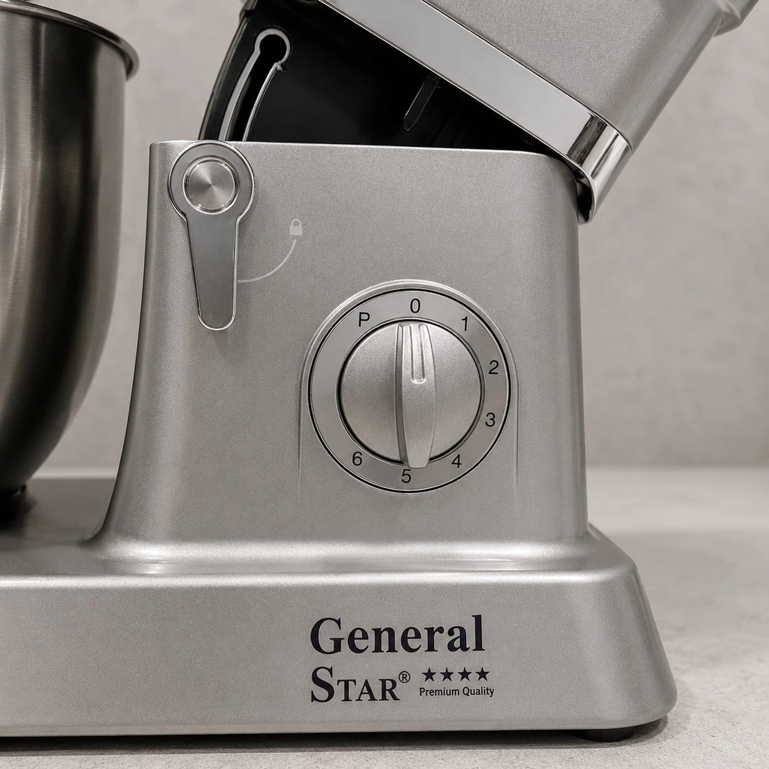 General Star Stand Mixer Kitchen Machine Food Mixer Dough Mixer Electric Baking Mixer 1200W 6.2L Stainless Steel Bowl 6 Speeds Pulse GS1047