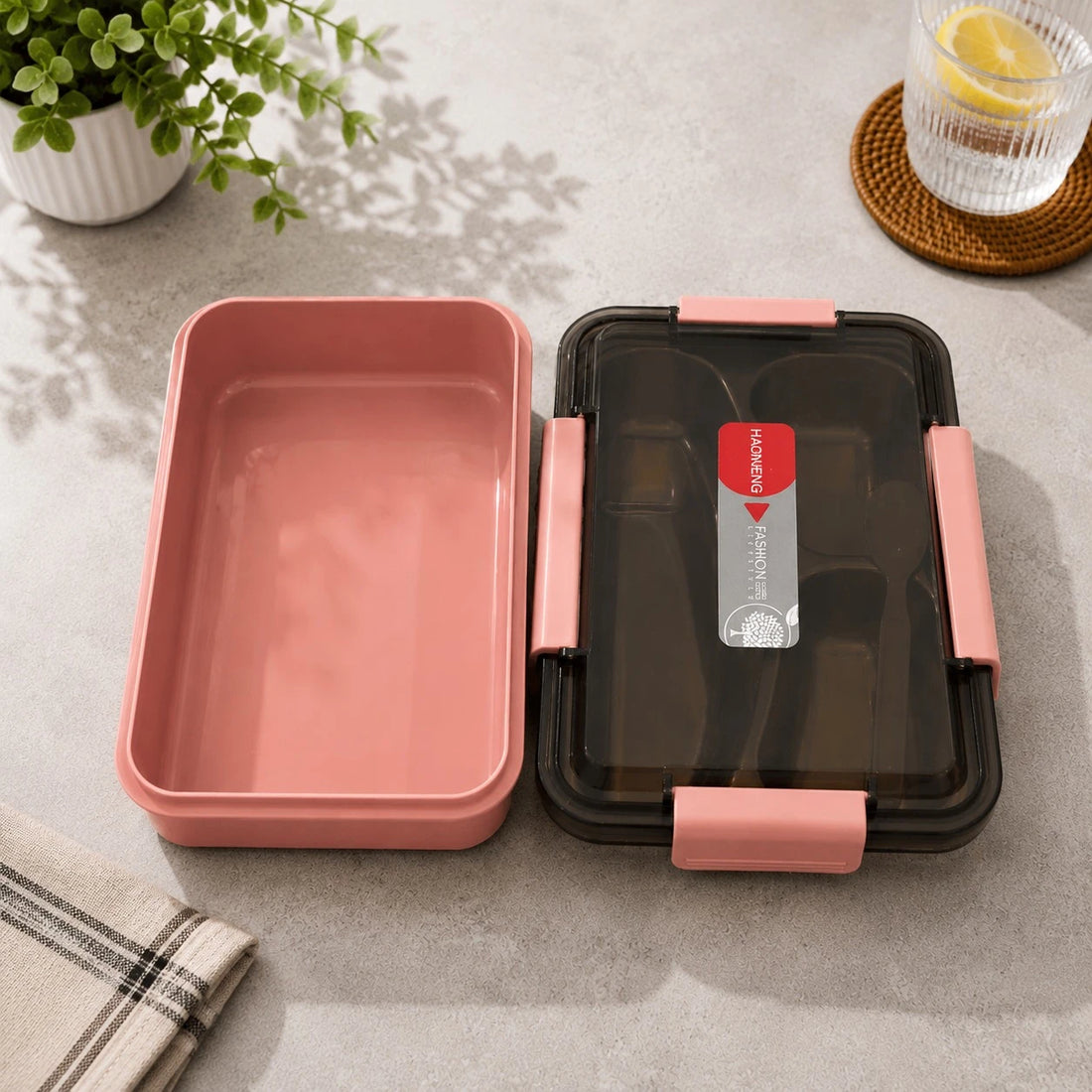 Stainless Steel Bento Lunch Box with 3 Compartments Leak Proof Food Storage Container