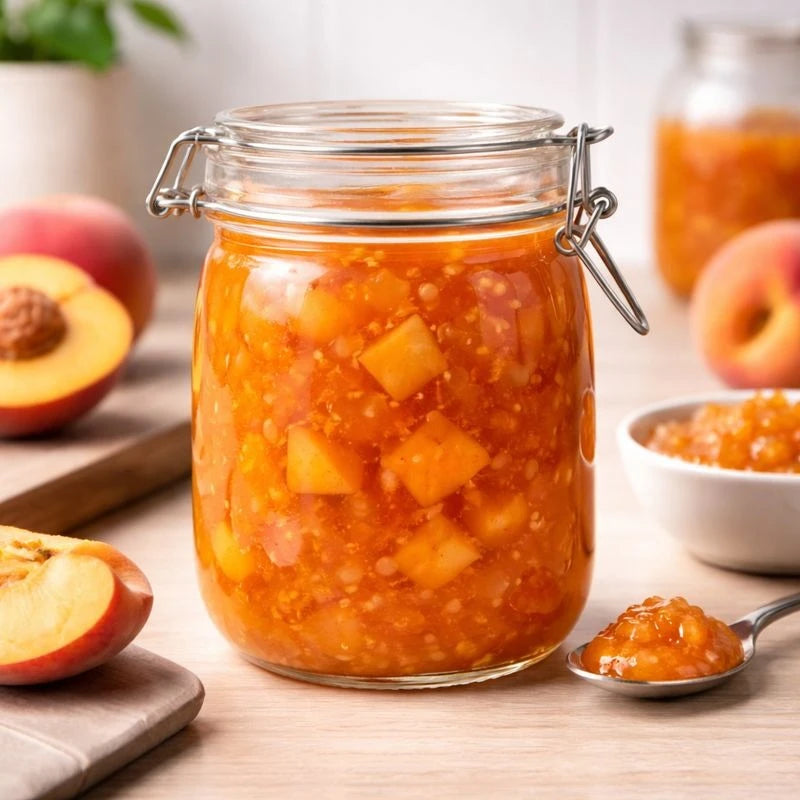 Airtight Glass Pickle & Jam Storage Jar with Metal Clamp Lid Food Storage, Fermentation & Pantry Container 750g