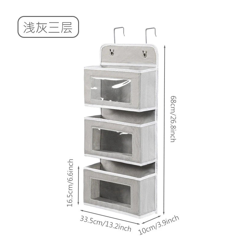 Hanging Storage Organizer with 3 Pockets Wall & Closet Door Storage Rack