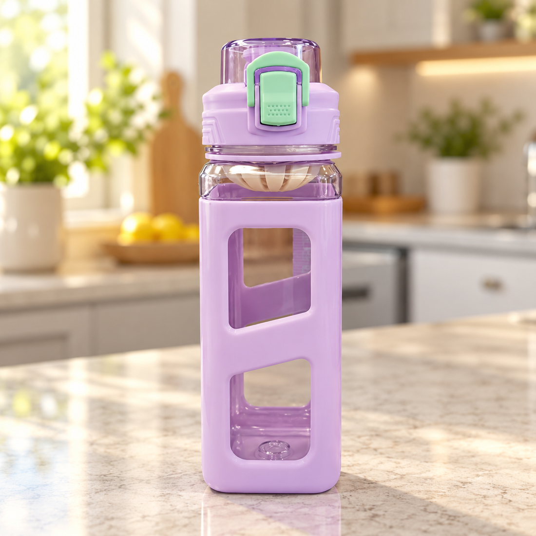 Portable Everyday Drinking Bottle with Built In Strainer 800 mL