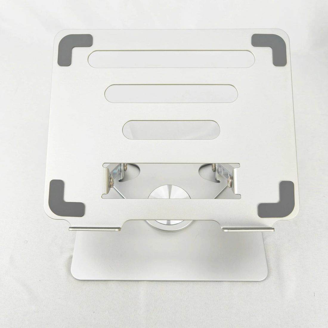 Adjustable Aluminum Laptop Stand – 360° Rotating Base for 14–17.3" Laptops