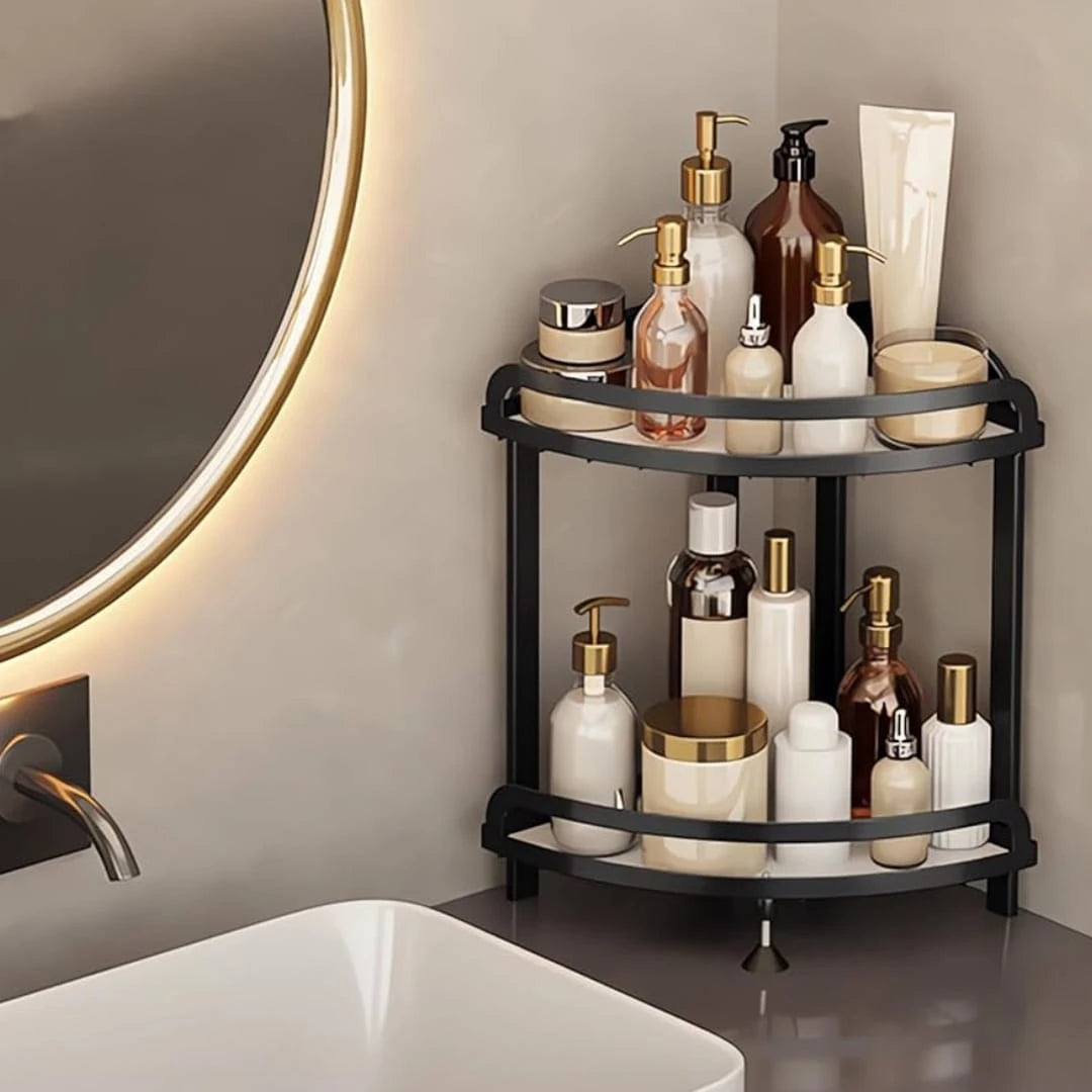 2 Tier Corner Bathroom Shelf