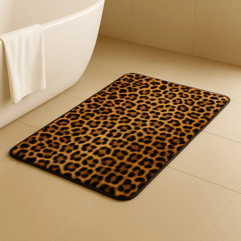 Modern Leopard Pattern Carpet – 100×60 cm
