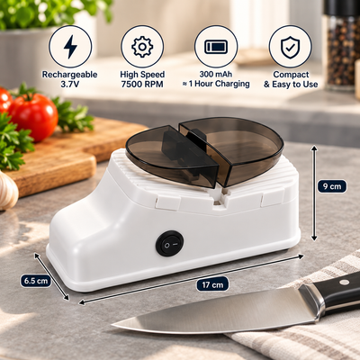 Electric Knife Sharpener with Dual Sharpening Slots