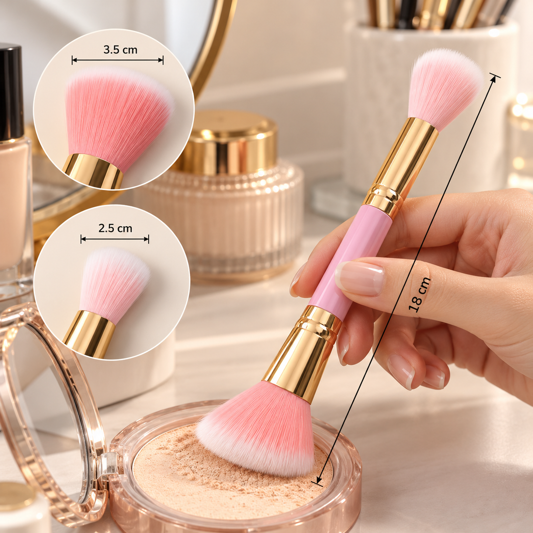 Double Ended Makeup Brush