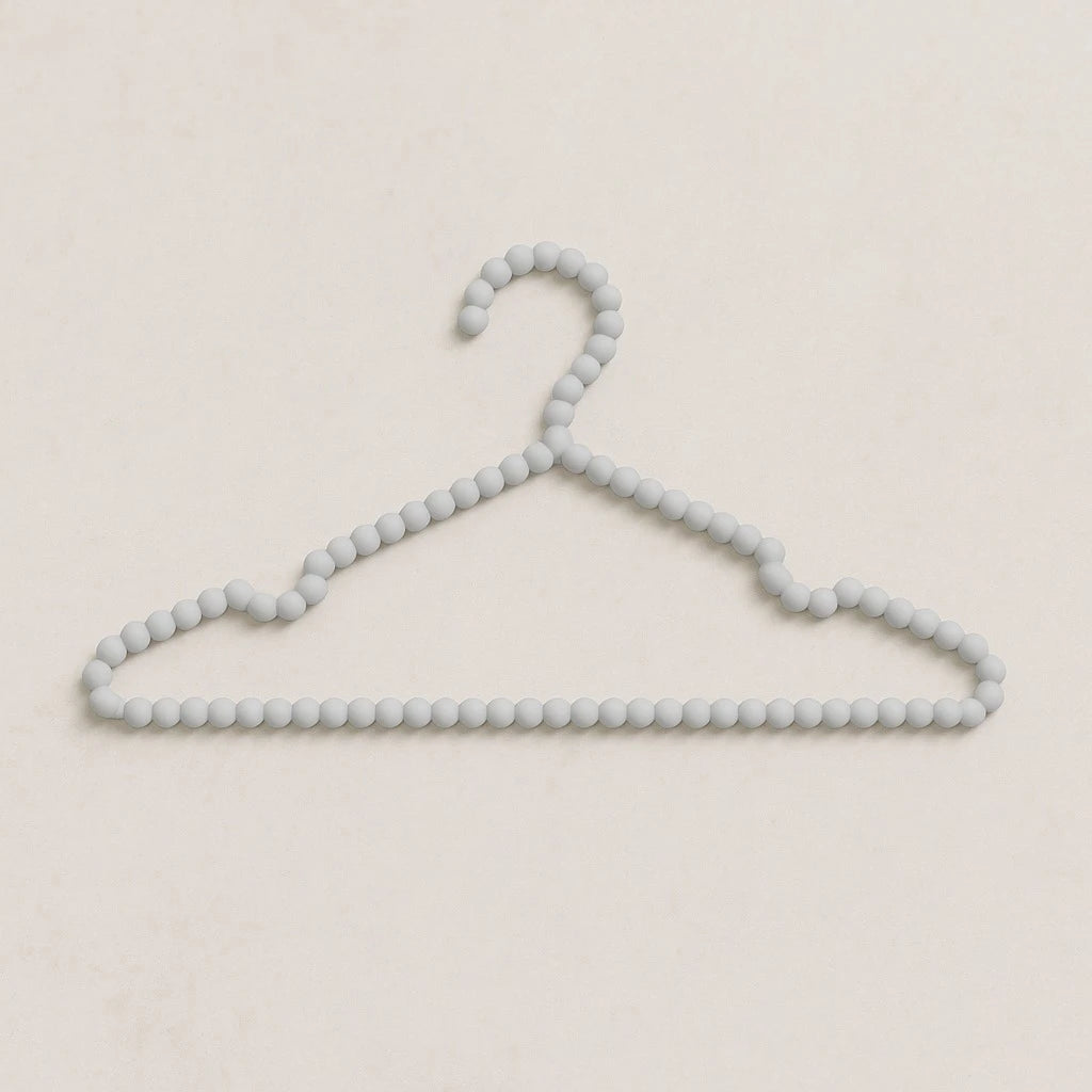 Gray Beaded Plastic Hanger – 40 cm (Set of 3)