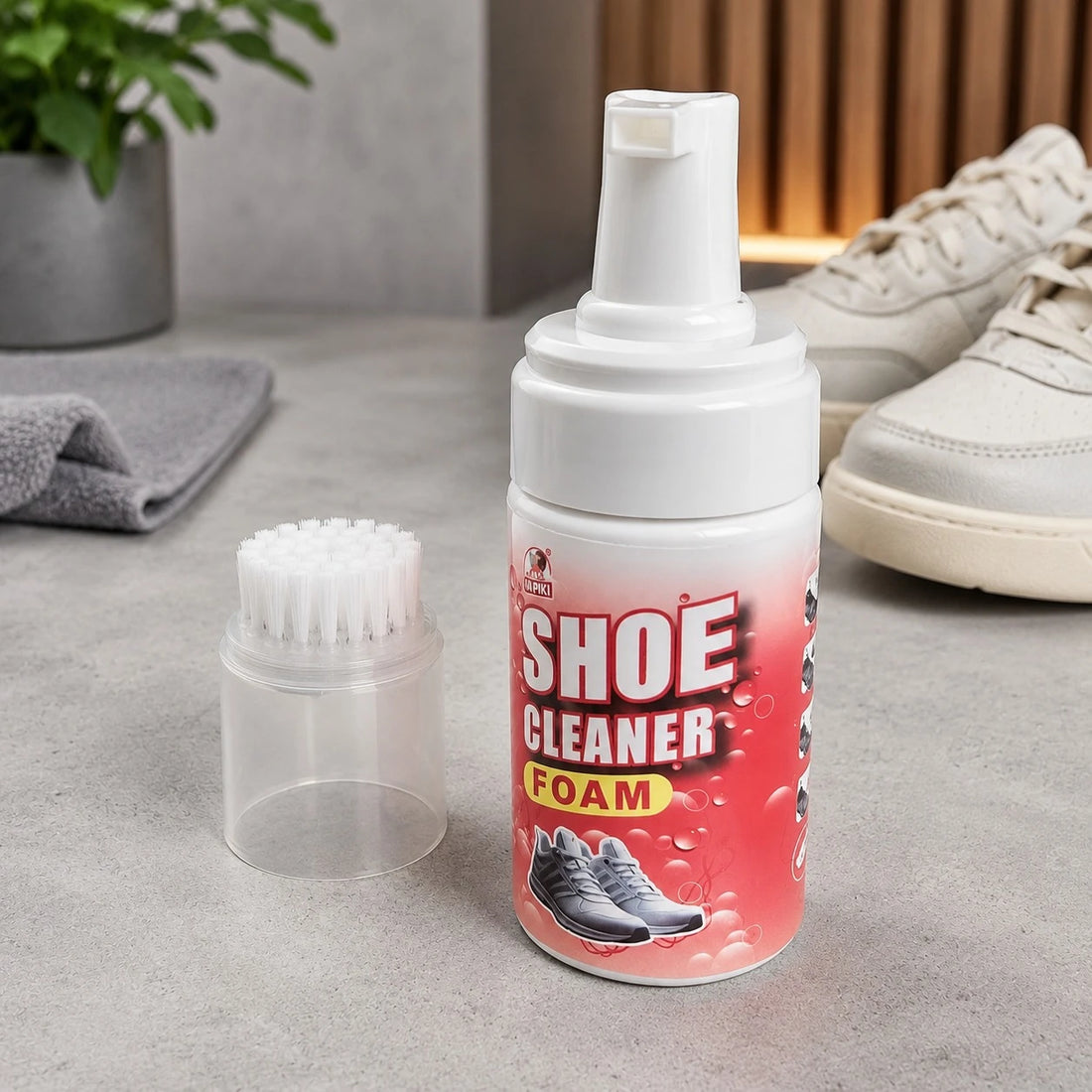 Shoe Cleaning Solution Foam 200ml with Brush Multi Surface Sneaker Cleaner for Sports Casual Mesh and Canvas Shoes