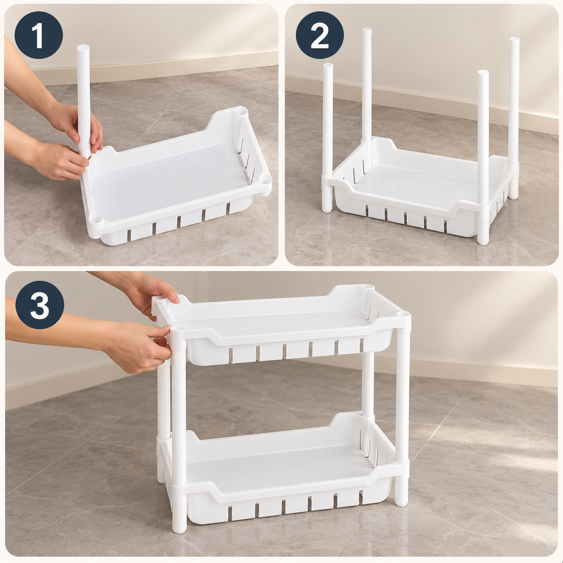 4 Tier Kitchen Bathroom Organizer Rack