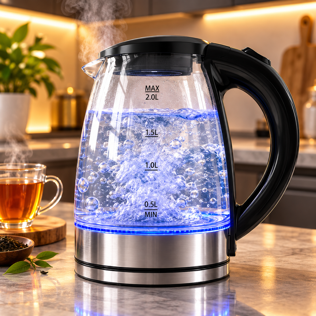 MINMAX 2L Electric Glass Kettle 2000W