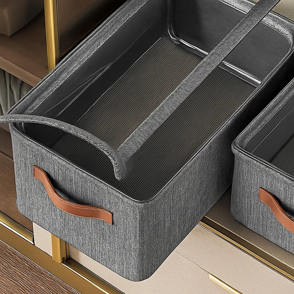 Foldable Storage Box Flip Top Lid