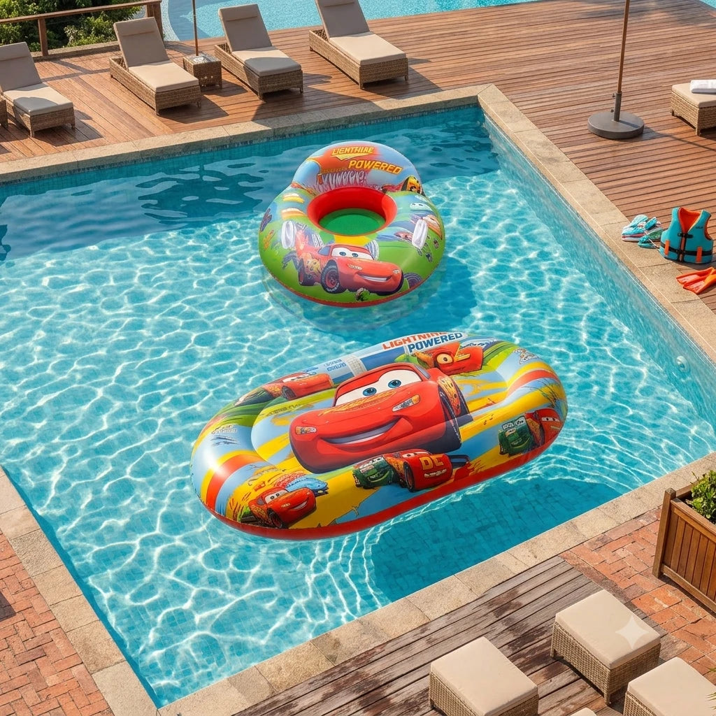 Baby Inflatable Swim Float with Sun Canopy for Toddlers Kids Pool Float