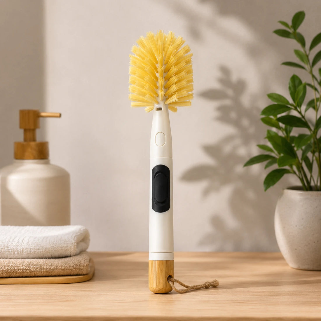 Dish Washing Brush Soap Dispensing Cleaning Brush Kitchen Scrubber Brush