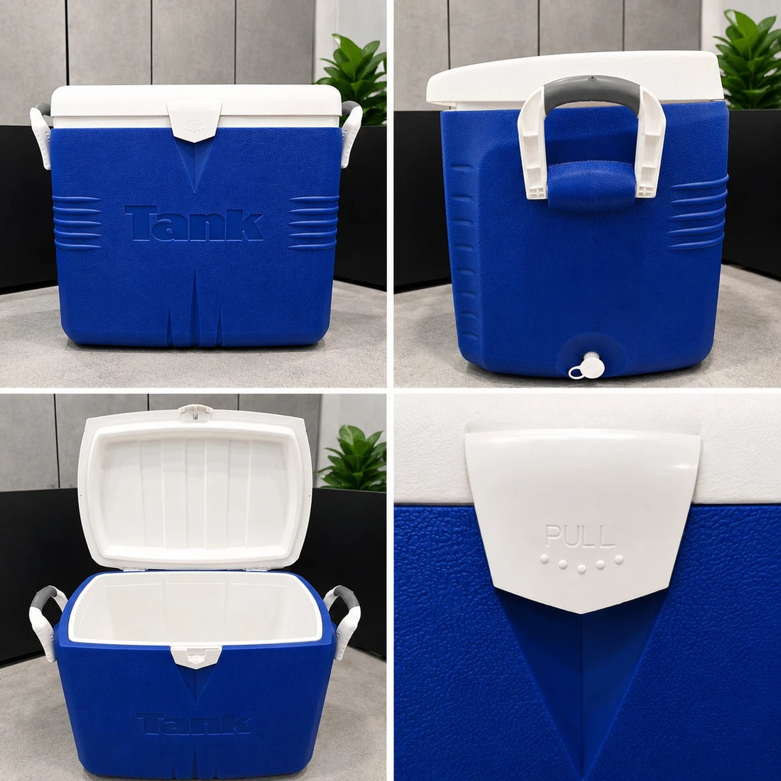 Tank 45 Liter Cooler Box Portable Insulated Ice Chest Camping Picnic Beach Cooler With Drain Plug