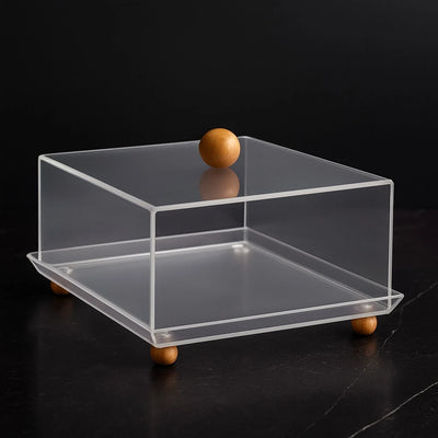 BIG Clear Acrylic Cake & Sweets Display Box – 24 × 24 × 13 cm