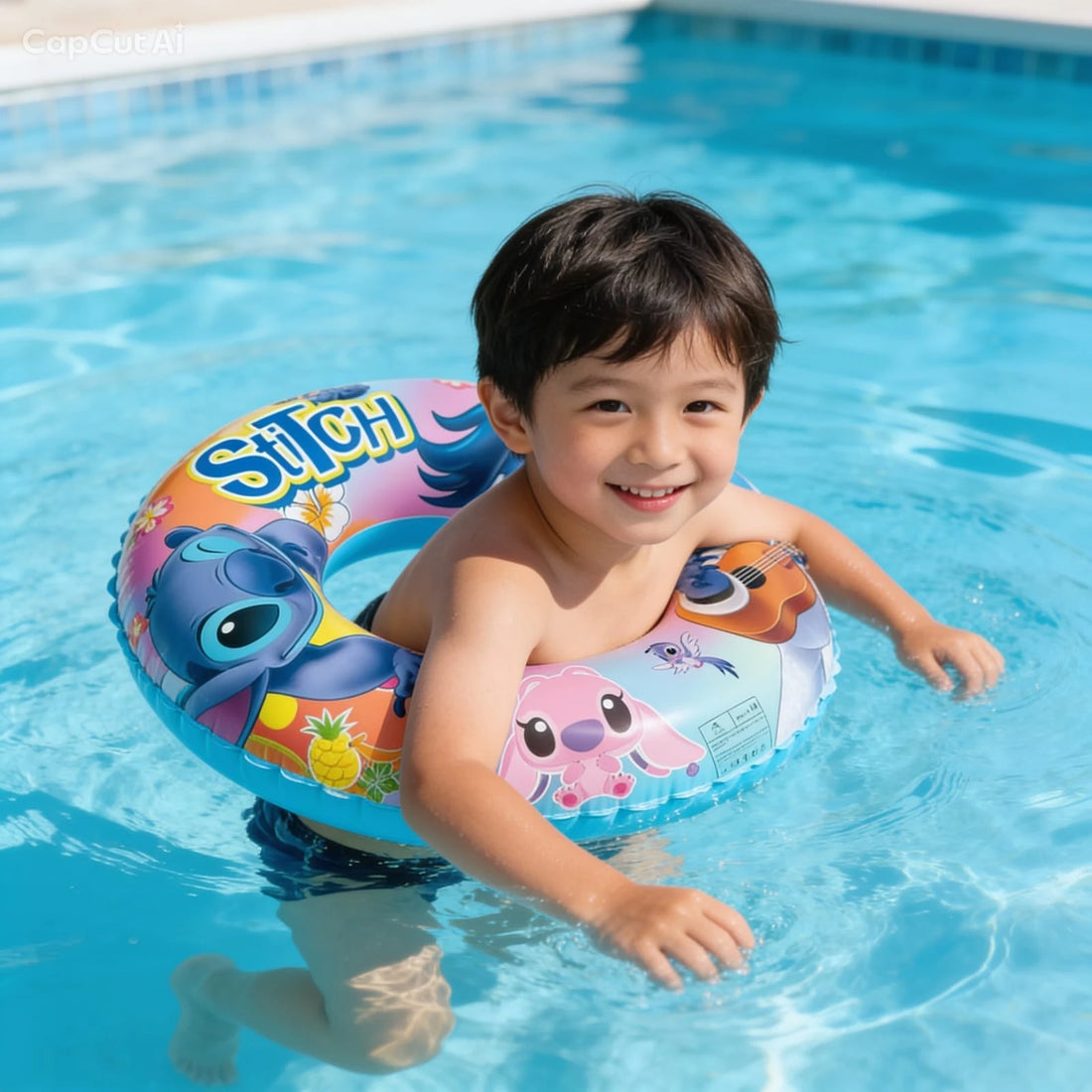 Stitch Character Inflatable Swim Ring Pool Float for Kids
