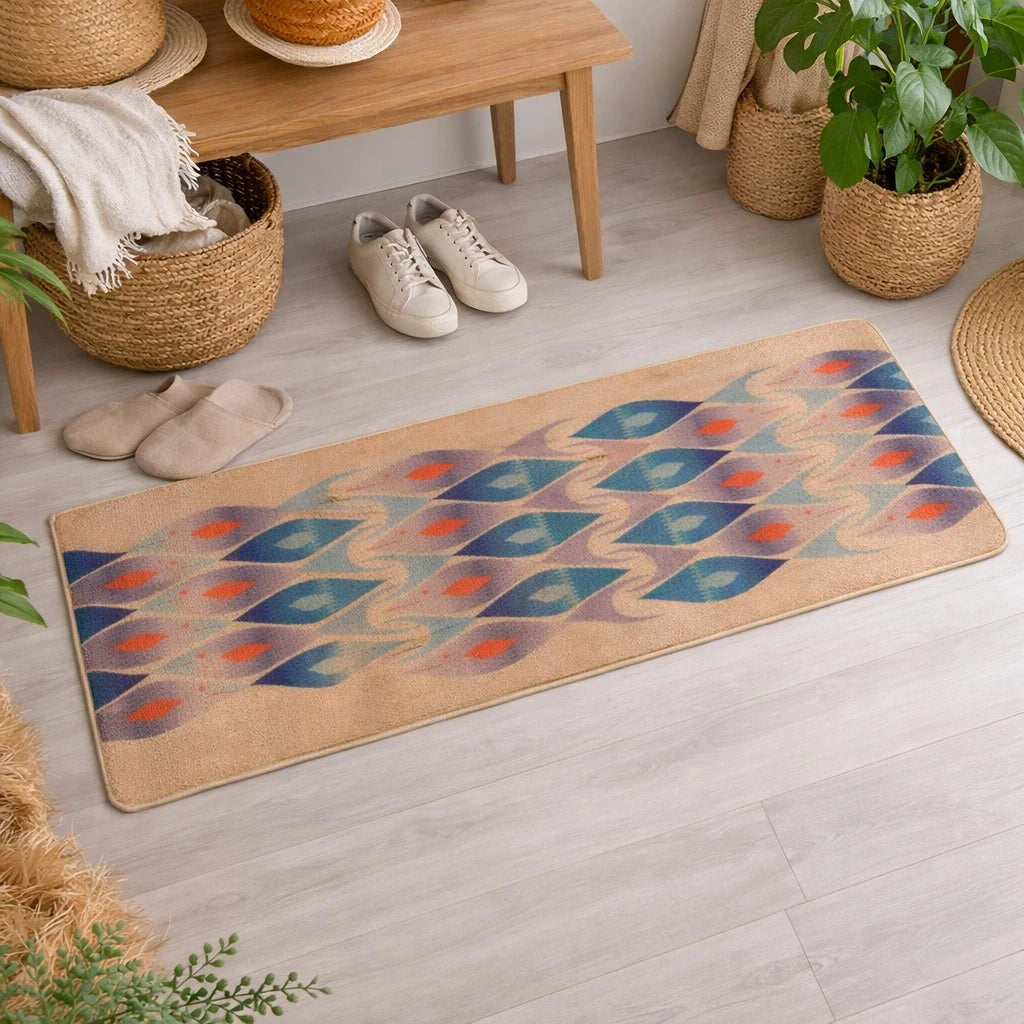 Boho Floor Mat Runner Rug Carpet Printed Anti Slip Bedroom Kitchen Entryway Hallway Mat 120 x 45 cm