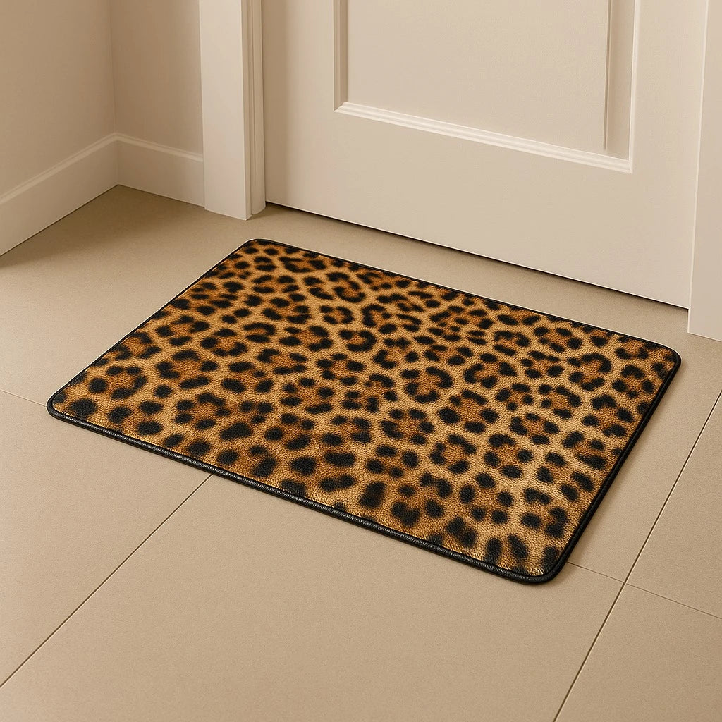 Modern Leopard Pattern Carpet – 80×50 cm