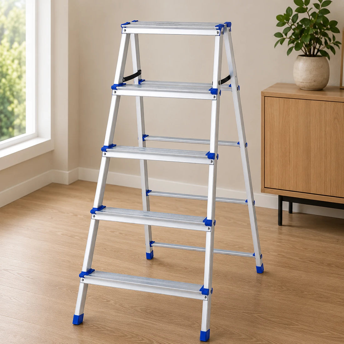 Aluminum Folding Ladder Heavy Duty Multi Purpose Anti Slip Home Step Ladder