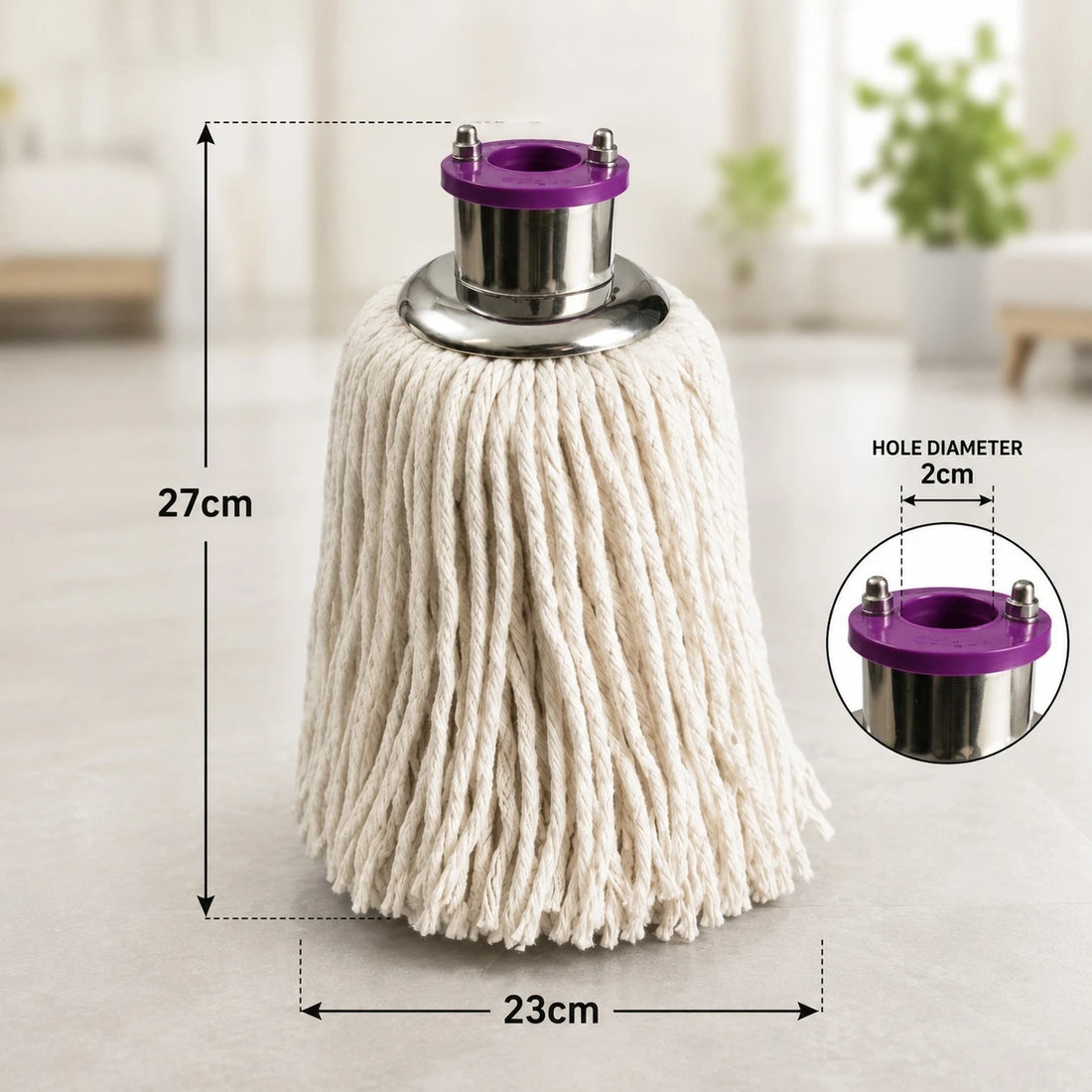 Cotton Mop Head Replacement Absorbent Cotton Yarn Mop Refill Universal Floor Cleaning Mop Head