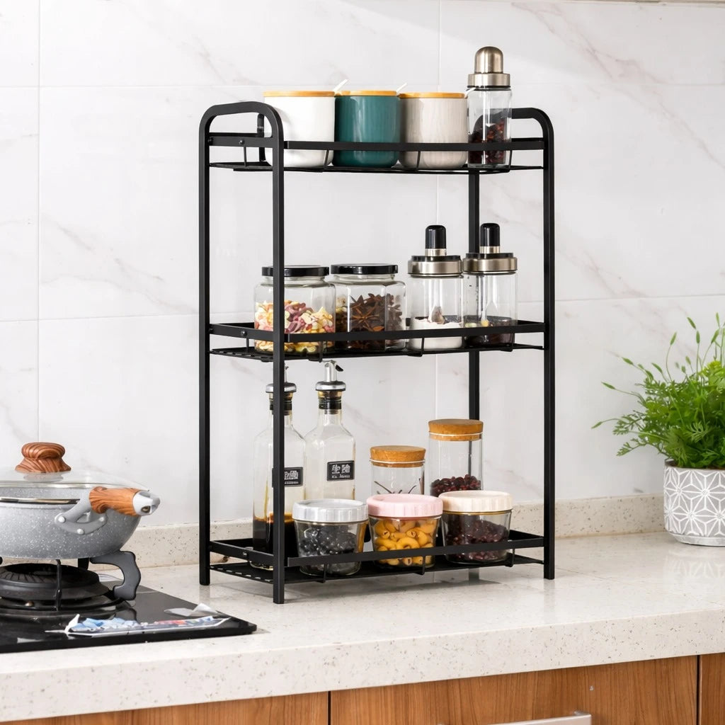 3 Tier Metal Kitchen Countertop Organizer Rack