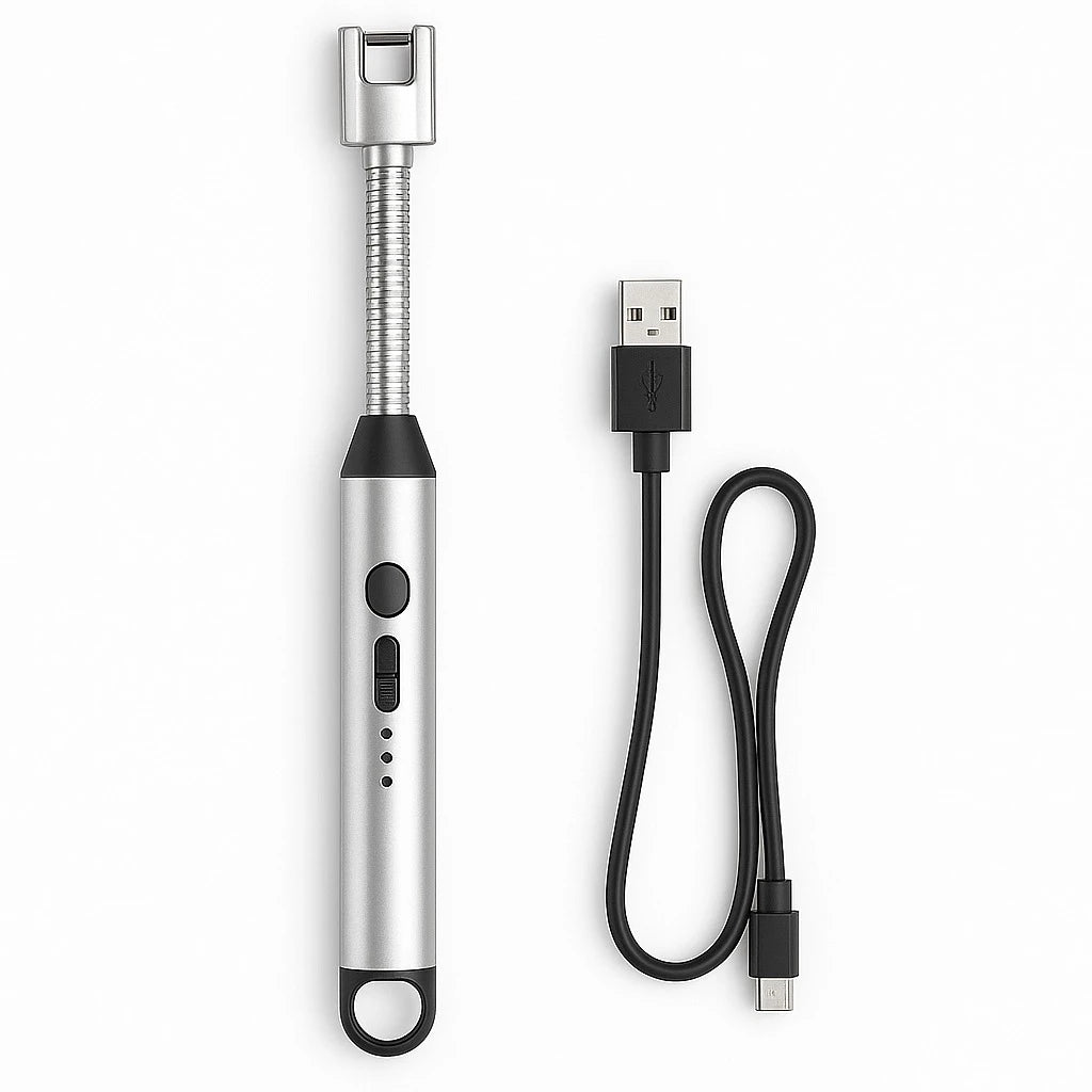 USB Rechargeable Electric ARC Lighter with Flexible Neck Windproof Plasma Candle BBQ Fireplace Lighter