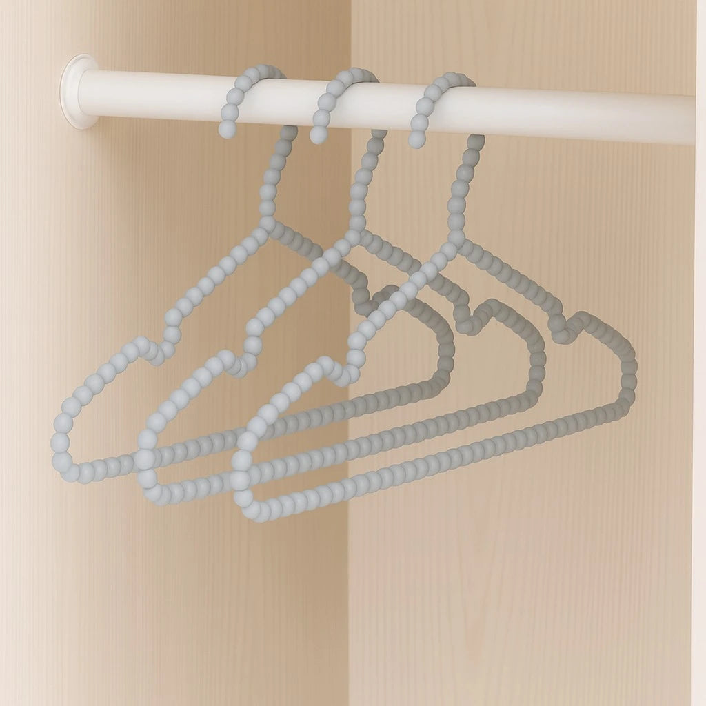 Gray Beaded Plastic Hanger – 40 cm (Set of 3)