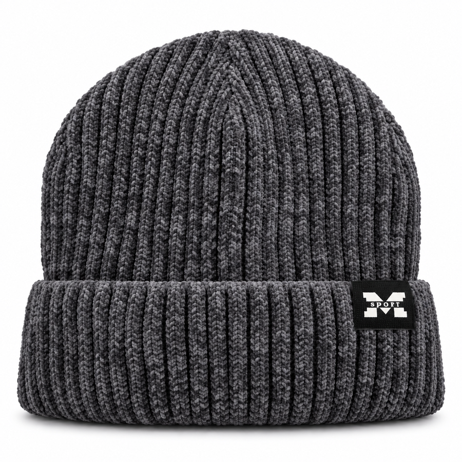 M Sport Ribbed Knitted Winter Beanie Hat
