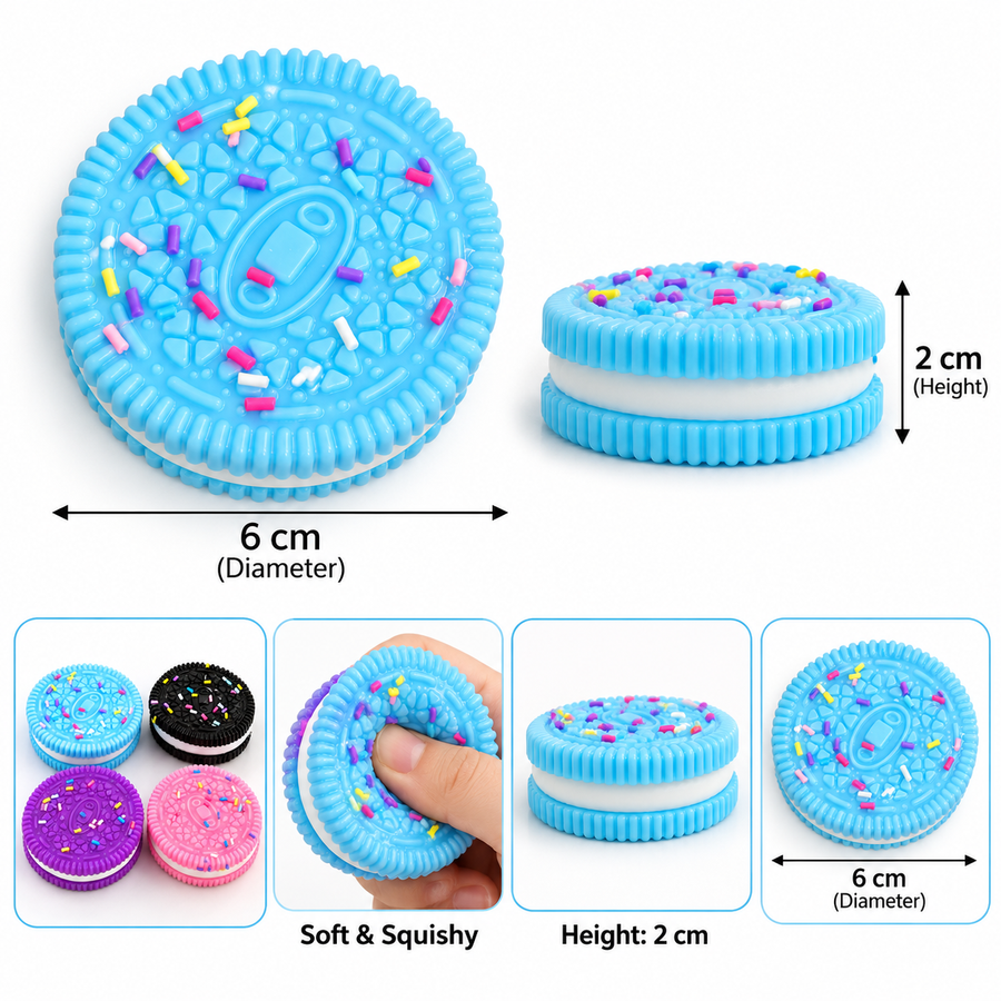 oreo shape Oreo Shaped Squishy Toys Set of 4